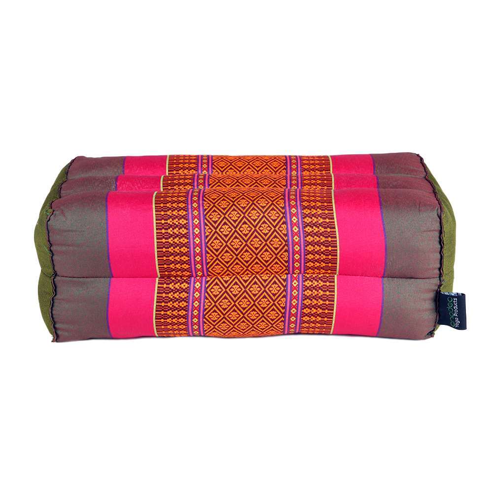 Coussin De Yoga Rectangulaire 65x30x15 Cm - Rembourrage Épeautre Bio, Housse Chenille Lavable