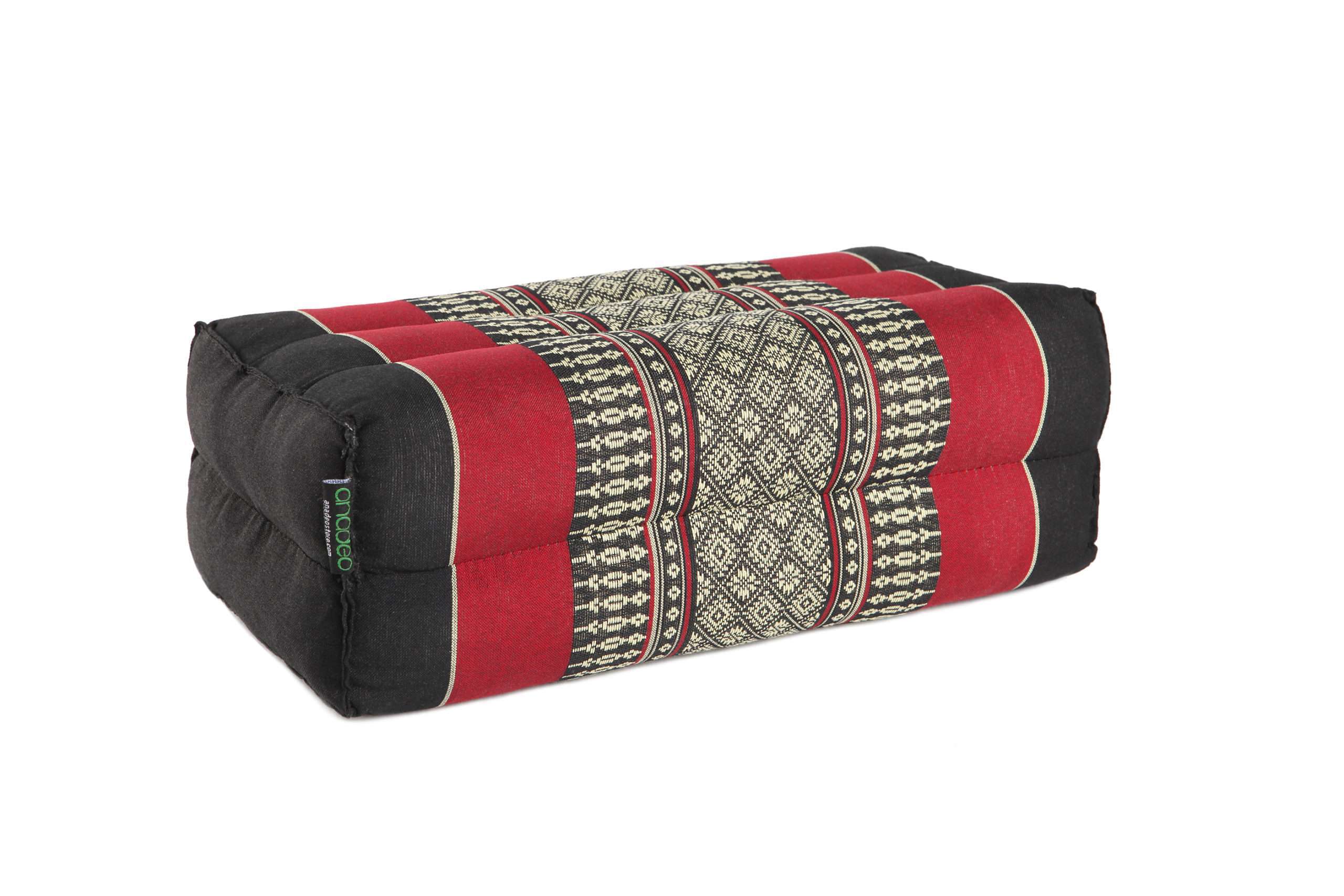 Coussin de yoga Noir-Rouge